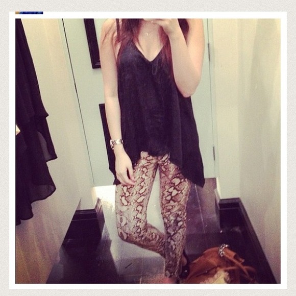 TRADED Zara snake pattern pants