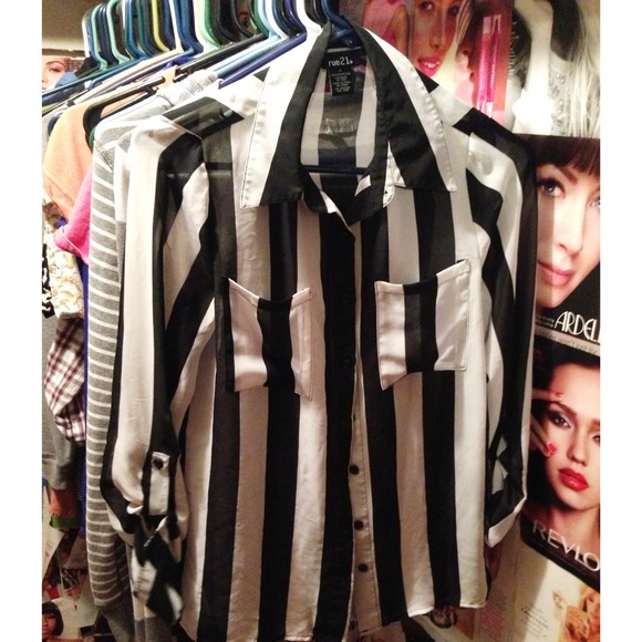 Stripe Sheer Top