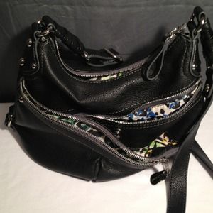 Hold till 7/17 @409 Black leather cross body