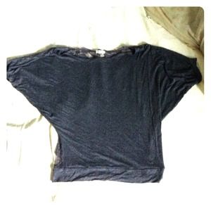 Gray, wing armed, dress shirt.