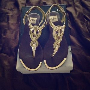 DV dolce vita Gold Knotted sandals