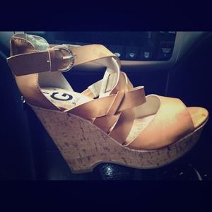 On sale today only $25 Guess platform heels