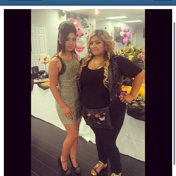 Black and gold sequins dress