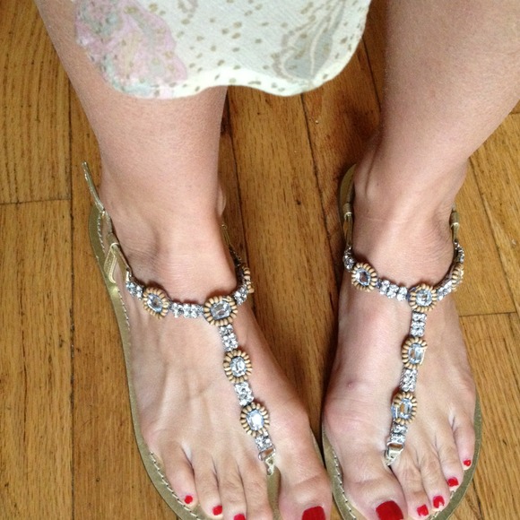 J. Crew Shoes - Beaded jcrew sandal