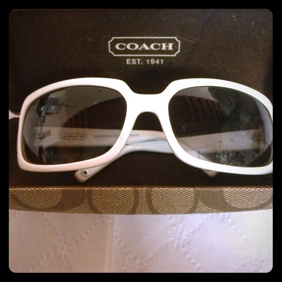 Coach Accessories - *Sold*Auth white coach sunglasses