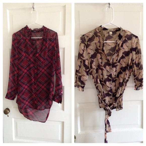 RESERVED❗ Old navy blouse + plaid tunic