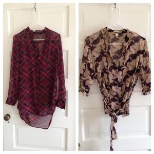 RESERVED❗ Old navy blouse + plaid tunic