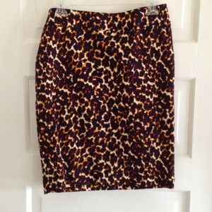 RESERVED! Cheetah print pencil skirt & teal shirt