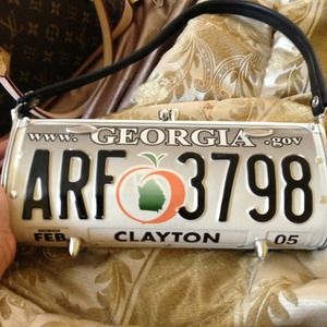 Customized License Plate Bag NWOT