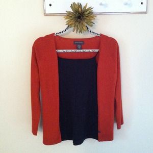 Casual rusty orange cardigan