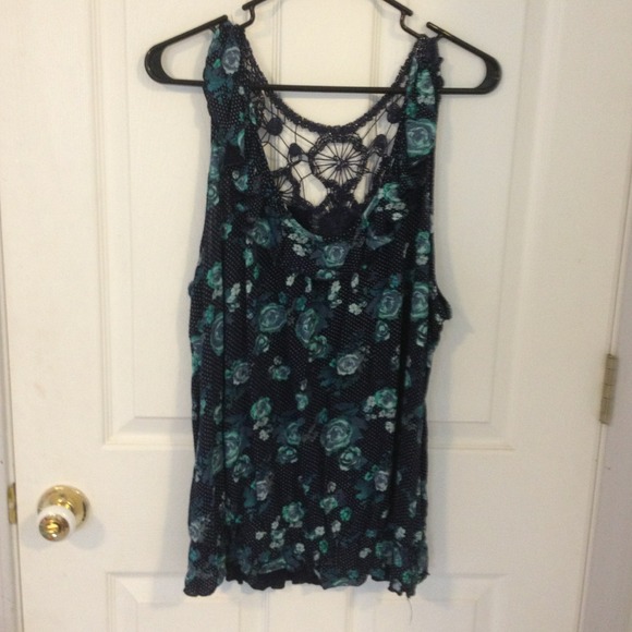 Loose floral print blouse