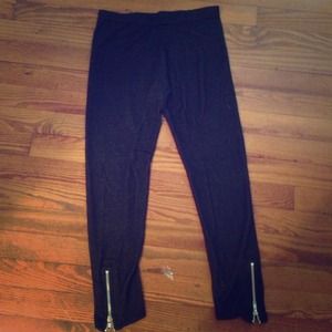 Black Zipper Jeggings