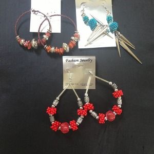 A Bundle of 3 Pair Earrings Basketball Wives