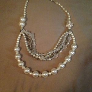 Pearl dressy long necklace