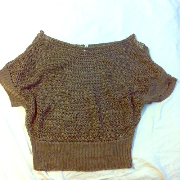 Brown knit top