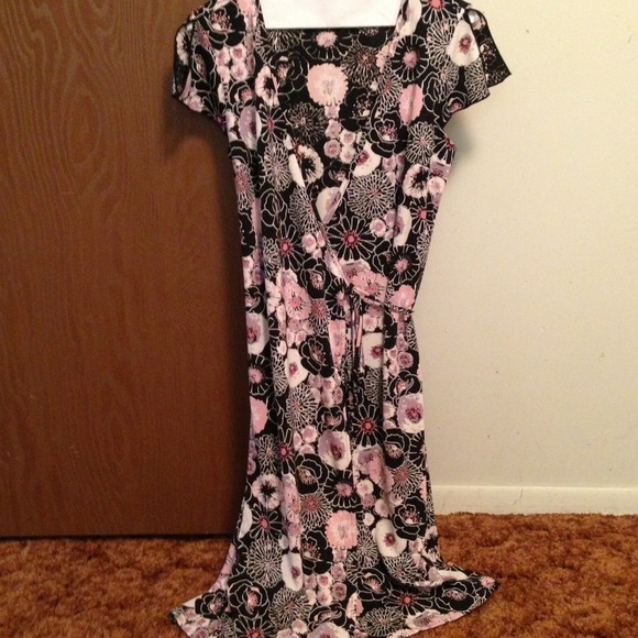 Wrap around floral dress