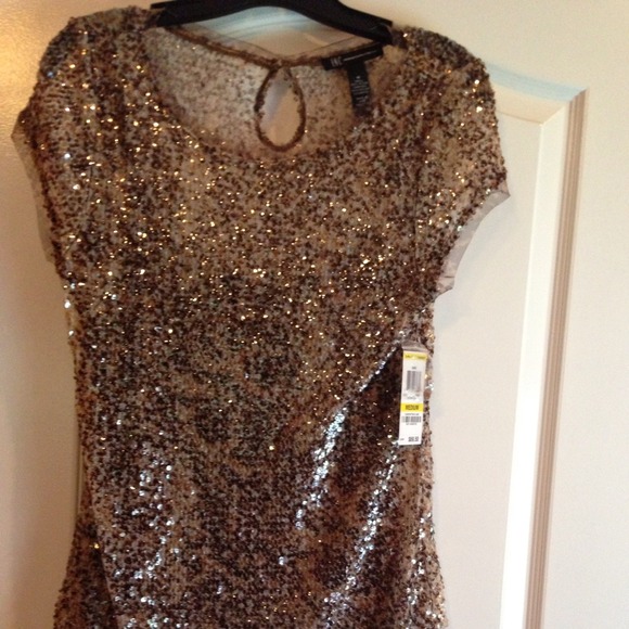 INC sequin top NWT