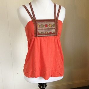 Free People orange tribal top Size small
