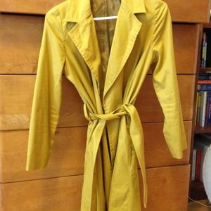 Mustard yellow trench coat