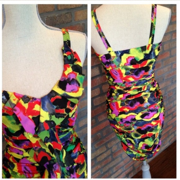 🎉HOST PICK!!!🎉 RACHEL ROY Neon Watercolor Dress
