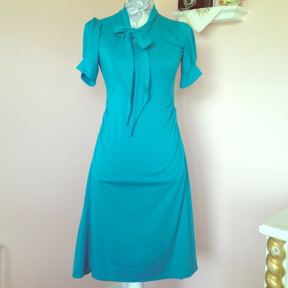 Shabby Apple Turquoise Secretary Dress