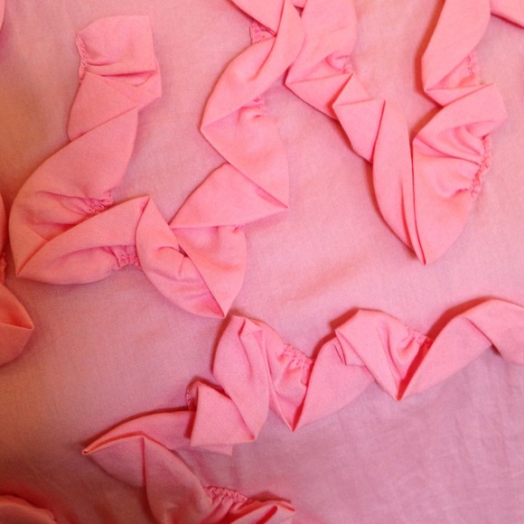 J.Crew Coral Ruffled Shell - Picture 2 of 3