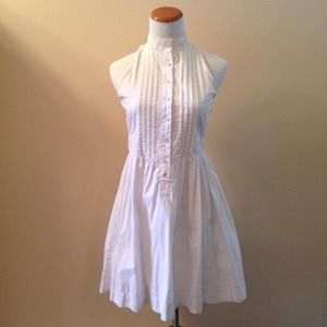 Anthropologie White Tux Dress