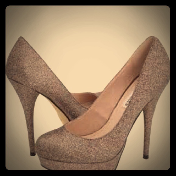 Steve Madden Glitter Multi Platform Pump Heels