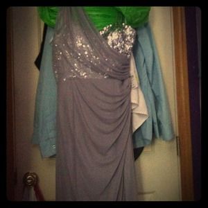 Sliver prom dress