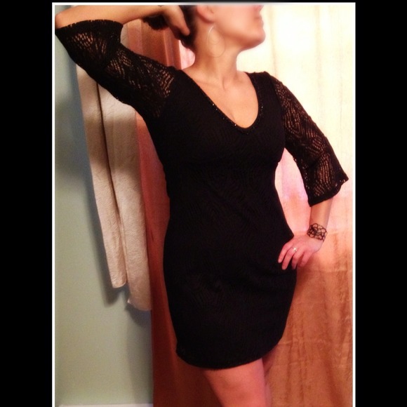 Gorgeous black lace look dress