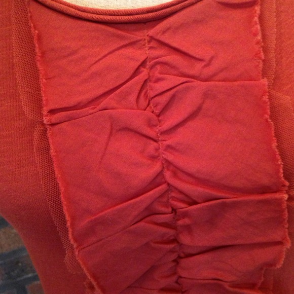 J. Crew Rust Ruffle & Tulle Tank - Picture 2 of 2