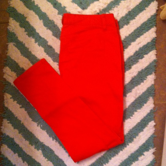SOLD bright red skinny jeans!