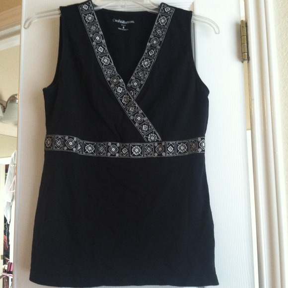 🚫SOLD IN BUNDLE Black faux wrap top