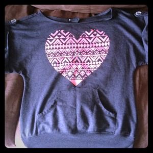 Short sleeve off the shoulder sweater