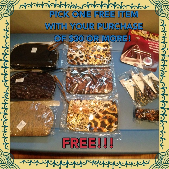CHOOSE ONE FREE ITEM WITH YOUR PURCHASE $30 +