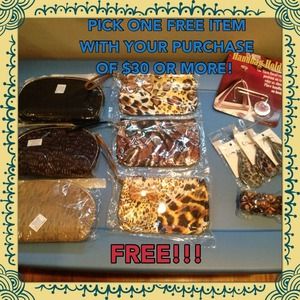CHOOSE ONE FREE ITEM WITH YOUR PURCHASE $30 +