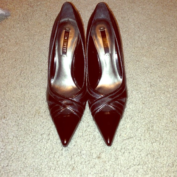 Nine West stilettos, black.