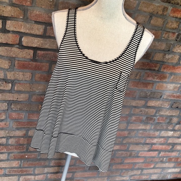 High-Low Striped Pocket Swing Tank