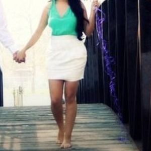 Mint and cream dress