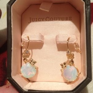 Juicy couture butterfly drop earrings