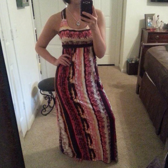 SOLD IN BUNDLE Colorful Maxi Dress - Picture 2 of 3