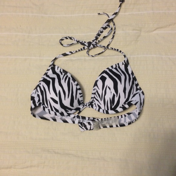 Black/White Zebra Print Swimsuit