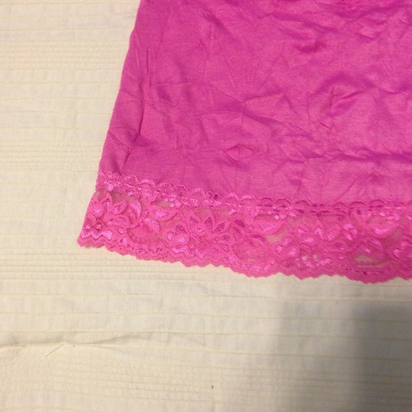 Lacy Pink V-Neck Tank - Picture 3 of 3