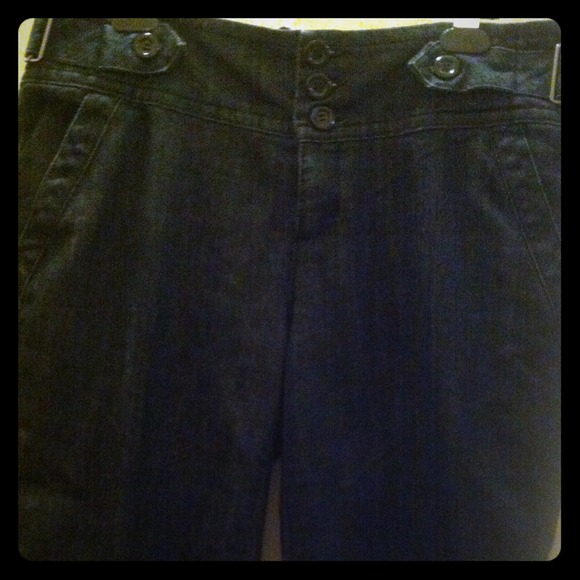 Jean Capris with wide waist band