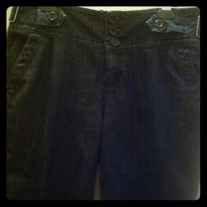 Jean Capris with wide waist band