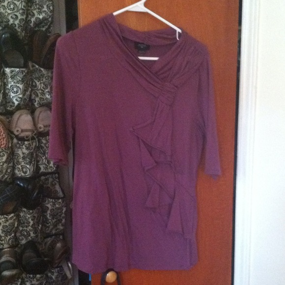 Purple Anthropologie Loosely Looped Tee