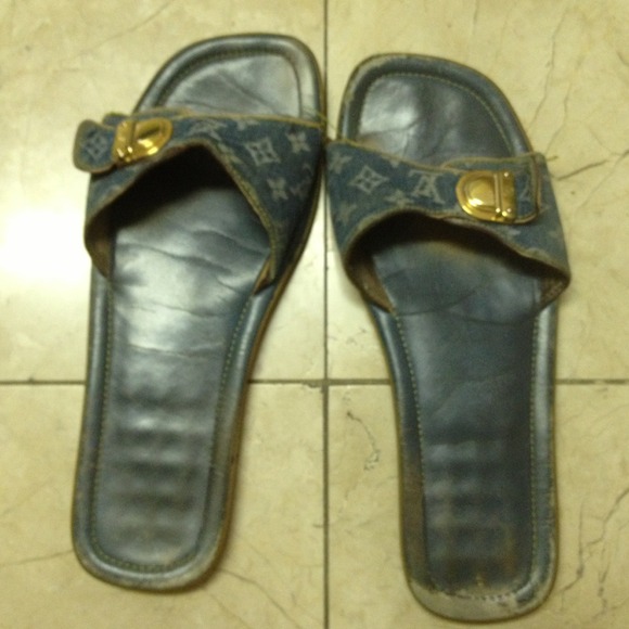 Used Louis Vuitton Denim Sandal