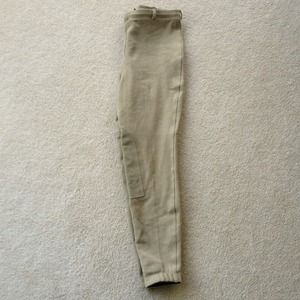Tan riding pants, with knee patches