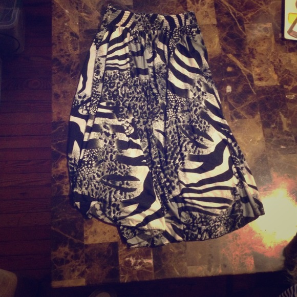 Zebra cheetah skirt