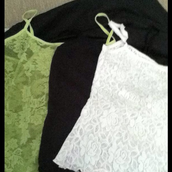 🎉🎉SOLD🎉🎉Three lace tank tops